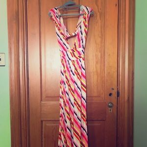 Asos striped maxi dress